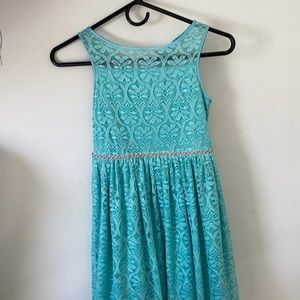 Girls Turquoise Formal Dress